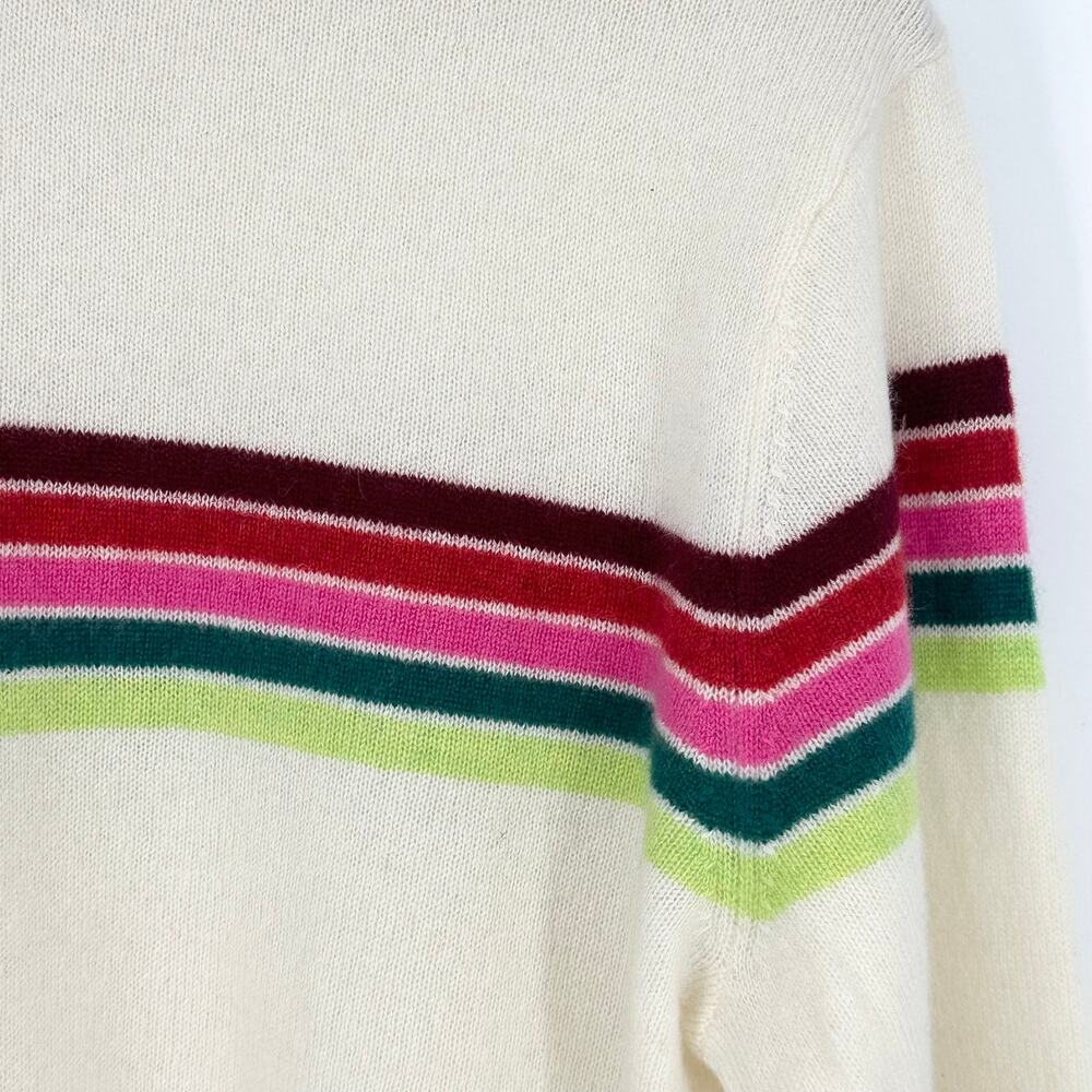 Marine Layer 100% Cashmere Striped Harper Sweater Pullover Cozy Retro Preppy Y2K - Picture 7 of 16